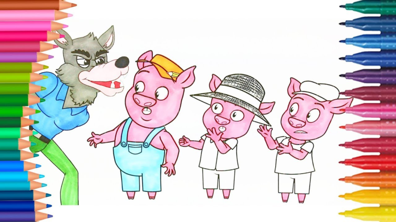 Dibujo de los Tres Cerditos