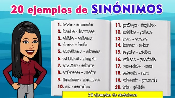 Ejemplos de Palabras Sinónimos