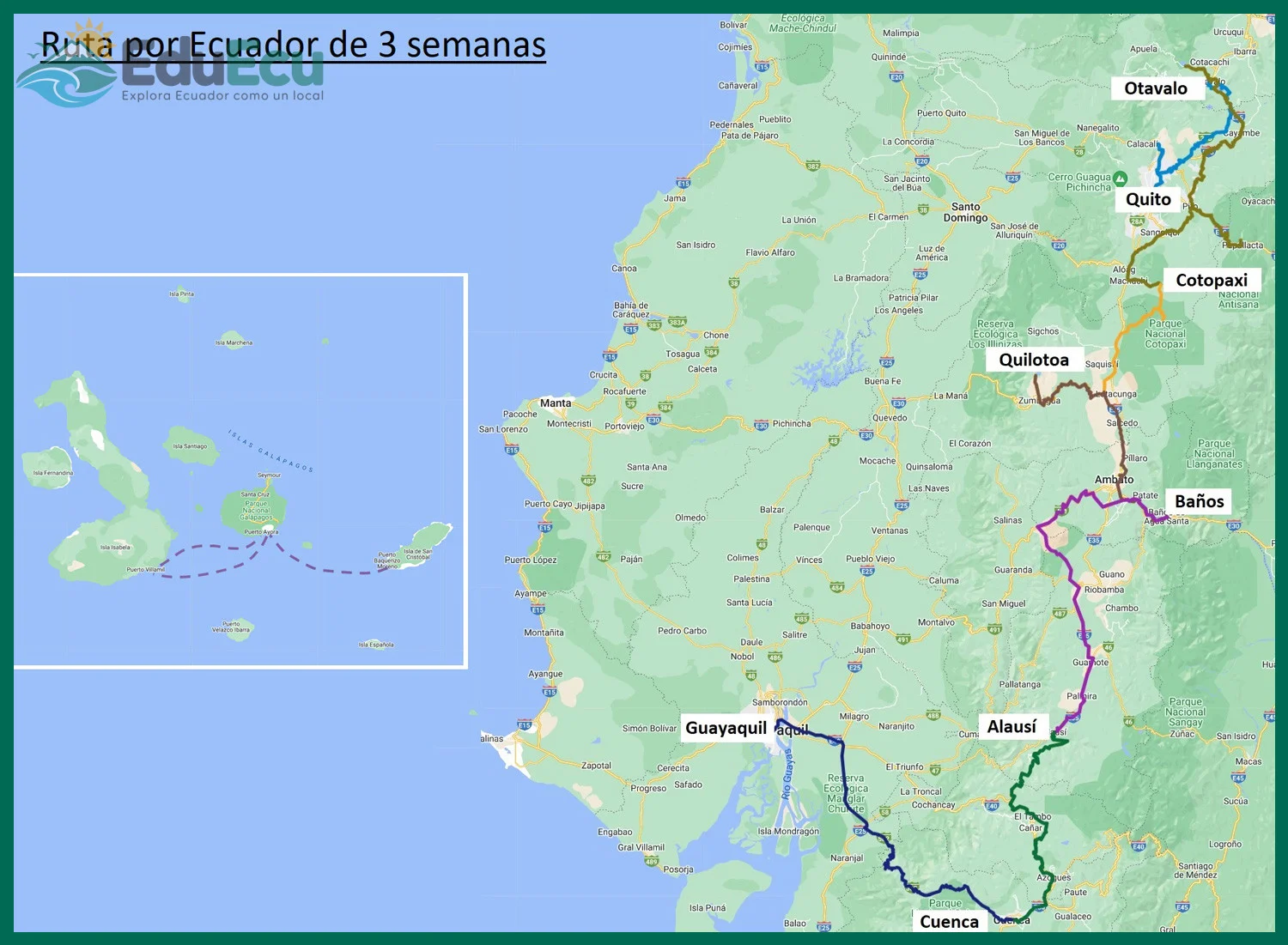 Paso 1 — Planifica tu ruta dentro de los circuitos turísticos seguros de Ecuador
