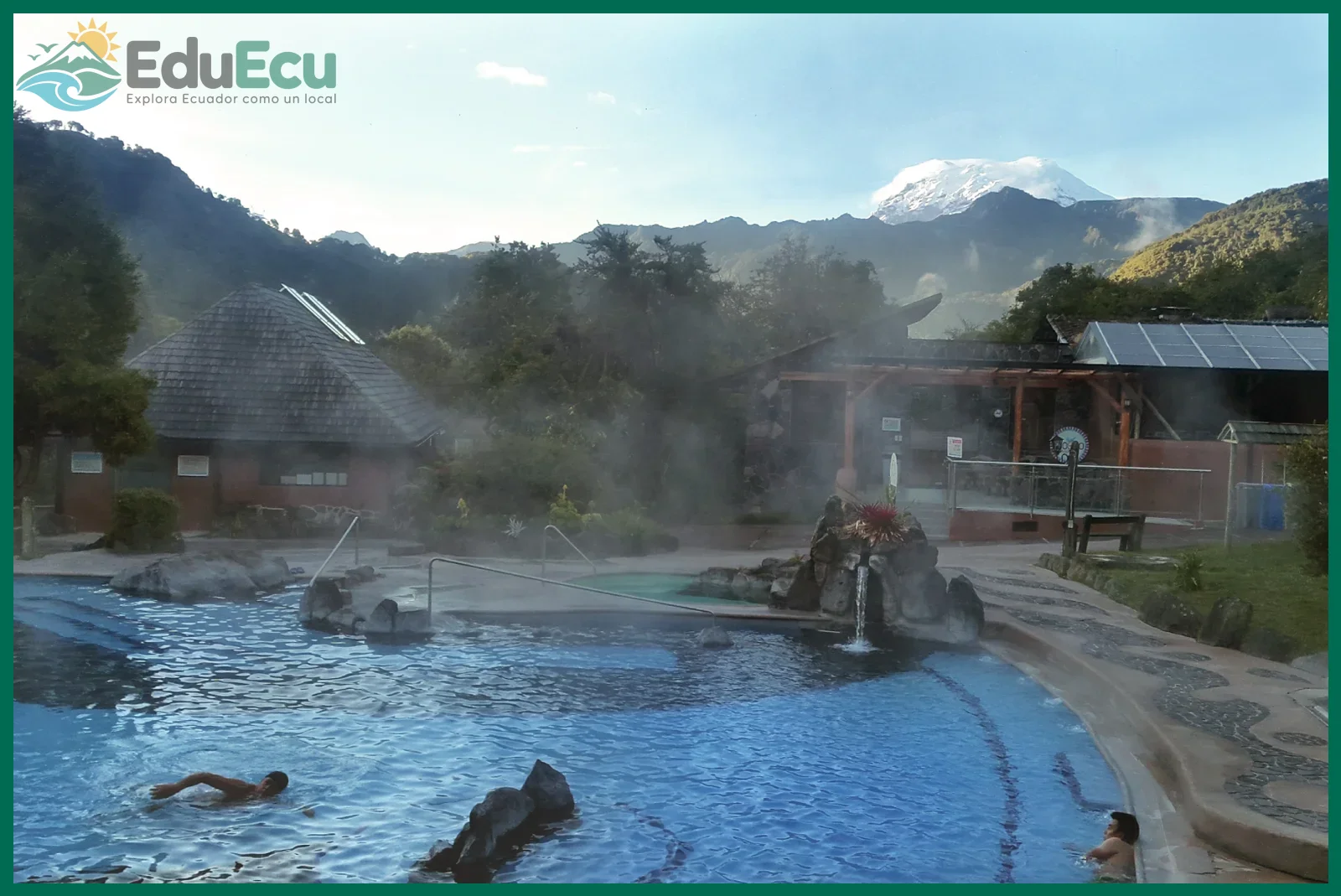 Recorrido por las piscinas termales y el ambiente privado del spa resort